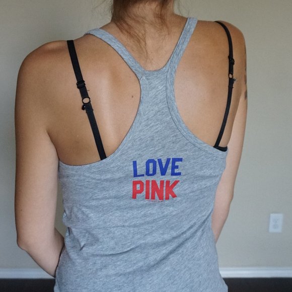 VS PINK Texas Rangers Racerback Button Tank - Picture 2 of 2